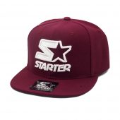 Boné Starter Snapback Aba Reta Burgundy White